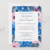 Invitation Mariage floral rose chic (Devant)