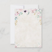 Invitation Mariage floral rose et violet joli sans texte  (Devant)