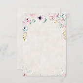 Invitation Mariage floral rose et violet Pretty (Devant / Derrière)