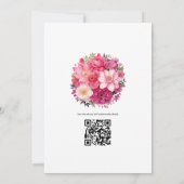 Invitation Mariage floral rose Fondant (Dos)