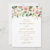 Invitation Mariage Floral Rose Gold (Devant)