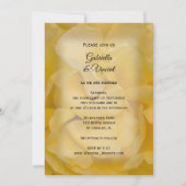 Invitation Mariage floral rose jaune (Devant)