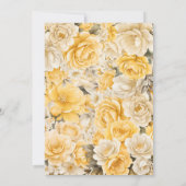 Invitation Mariage floral rose jaune (Dos)