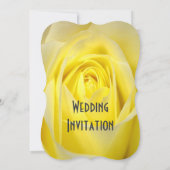 Invitation Mariage floral rose jaune clair (Dos)