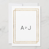 Invitation Mariage floral rose lavande or blanc géométrique (Dos)