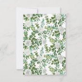 Invitation Mariage floral rose noire et blanche (Dos)