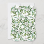 Invitation Mariage floral rose noire et blanche (Dos)