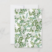 Invitation Mariage floral rose noire et blanche (Dos)