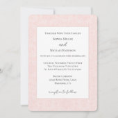 Invitation Mariage Floral Rose Pâle (Devant)