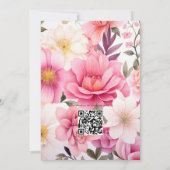 Invitation Mariage floral rose pâle (Dos)