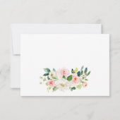 Invitation Mariage floral rose pêche (Dos)