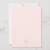 Invitation Mariage Floral Rose Romantique (Dos)