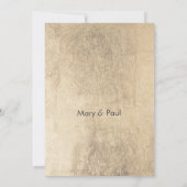 Invitation Mariage floral rose rose géométrique (Dos)