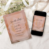 Invitation Mariage floral rose rose pâle Sauvez la date