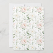 Invitation Mariage floral rose tendre (Dos)
