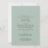 Invitation Mariage floral rose verdoyant avant et arrière (Dos)