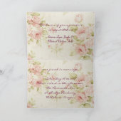 Invitation Mariage floral rose vintage steampunk (Intérieur)