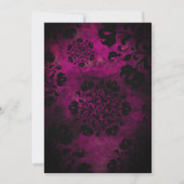 Invitation Mariage Floral Rose Violet (Dos)