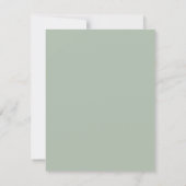 Invitation Mariage floral roses blanches vertes (Dos)