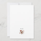 Invitation Mariage floral rouge et blanc rustique (Dos)
