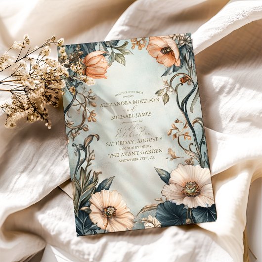 Invitation Mariage Floral Royal victorien