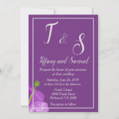 Invitation Mariage Floral Royal violet (Devant)