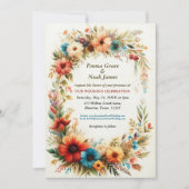 Invitation Mariage Floral Rustique (Devant)