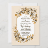 Invitation Mariage floral rustique (Devant)