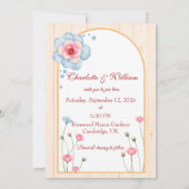 Invitation Mariage floral rustique (Dos)