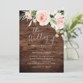 Invitation Mariage floral rustique (Debout devant)