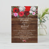 Invitation Mariage floral rustique (Debout devant)