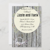 Invitation Mariage floral rustique (Devant)