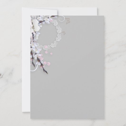 Invitation Mariage floral rustique (Dos)