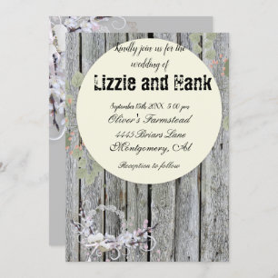 Invitation Mariage floral rustique