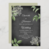Invitation Mariage floral rustique (Devant / Derrière)