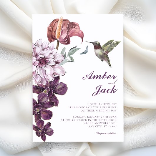 Invitation Mariage floral rustique
