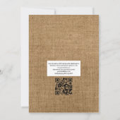 Invitation Mariage Floral Rustique au Code QR avec Soleil et (Dos)