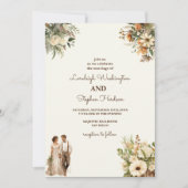 Invitation Mariage Floral Rustique Avec Élégance Moderne (Devant)