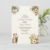 Invitation Mariage Floral Rustique Avec Élégance Moderne (Debout devant)