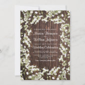 Invitation Mariage Floral Rustique Baby's Breath (Devant)