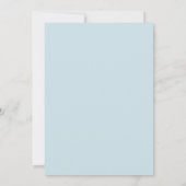 Invitation Mariage Floral Rustique Bleu Clair (Dos)