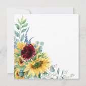 Invitation Mariage floral rustique Boho (Dos)