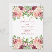 Invitation Mariage Floral Rustique Bourgeois de Marsala (Devant)
