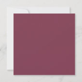 Invitation Mariage Floral Rustique Bourgogne (Dos)