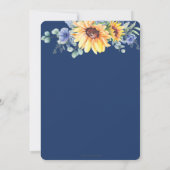 Invitation Mariage Floral Rustique Chic Sunflower (Dos)
