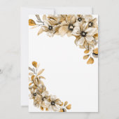 Invitation Mariage floral rustique d'automne (Dos)