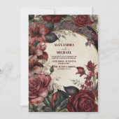 Invitation Mariage floral rustique de Bourgogne (Devant)