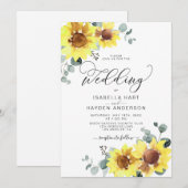 Invitation Mariage floral rustique de la chute élégante des t (Devant / Derrière)