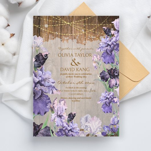 Invitation Mariage floral rustique de printemps
