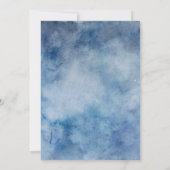 Invitation Mariage floral rustique de tournesol bleu marine (Dos)